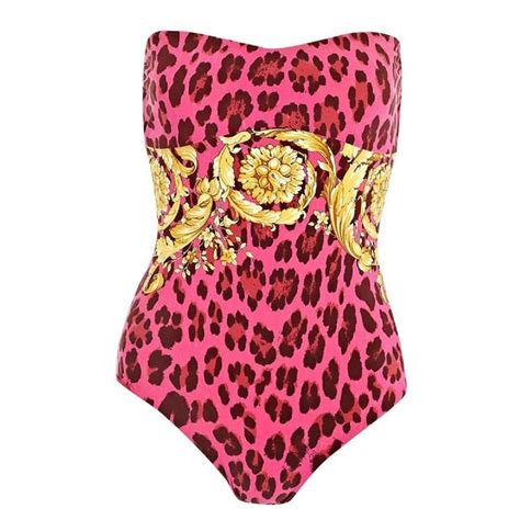 versace one piece swimsuit pink|Versace bikini.